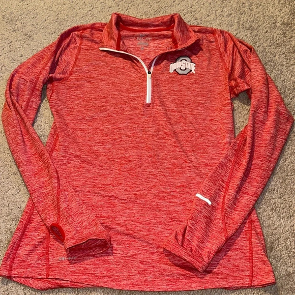 Nike Tops - Ohio State Nike Pro Heathered Logo Quarterzip